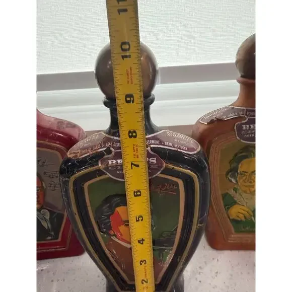 Vintage 1970's Unique, Jim Beam Beethoven, Chopin and Mozart Decanters Set of 3 - Picture 2 of 3